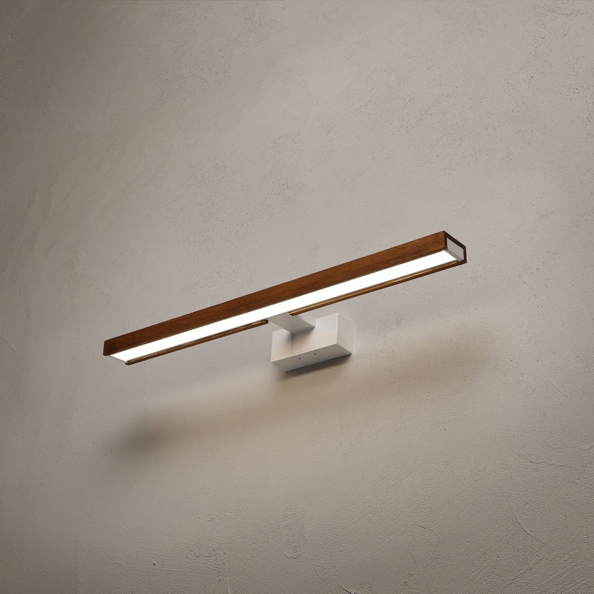 Brilagi - Illuminazione LED per specchio da bagno 3-in-1 WOODY MIRROR LED/12W/230V 60 cm IP44 bianco/rovere/ciliegio