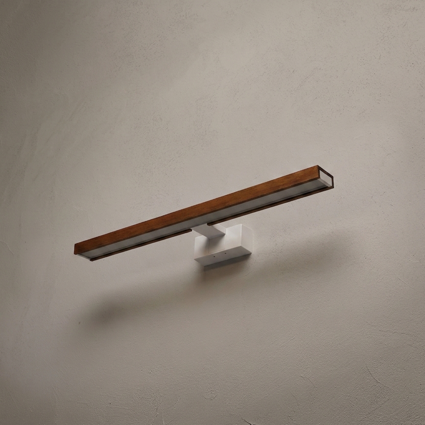 Brilagi - Illuminazione LED per specchio da bagno 3-in-1 WOODY MIRROR LED/12W/230V 60 cm IP44 bianco/rovere/ciliegio