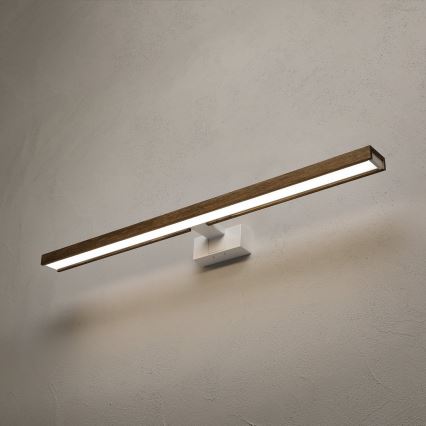 Brilagi - Illuminazione LED per specchio da bagno 3 in 1 WOODY MIRROR LED/15W/230V 80 cm IP44 bianco/quercia/noce