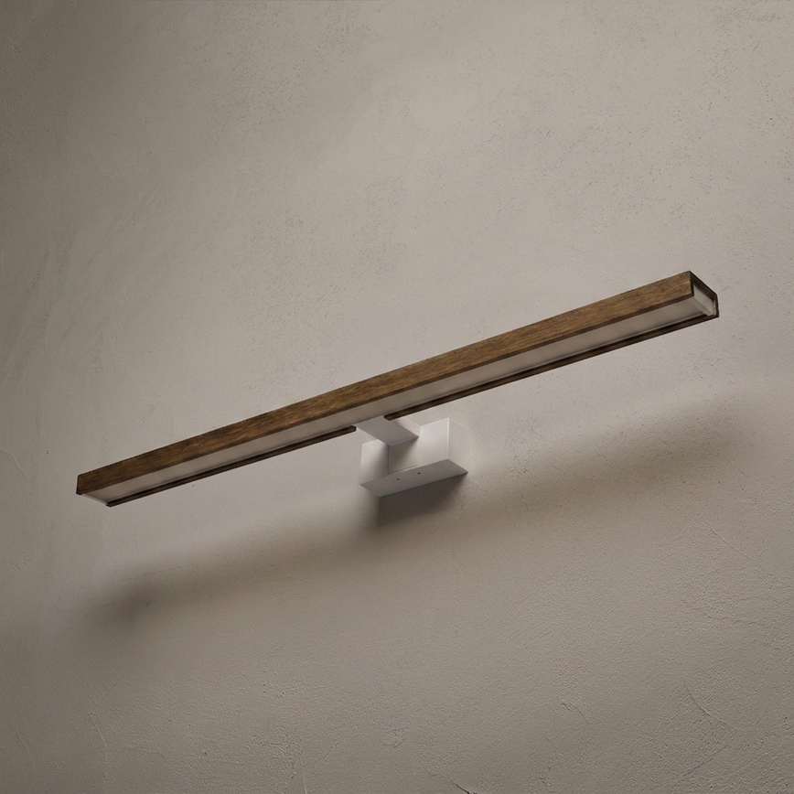 Brilagi - Illuminazione LED per specchio da bagno 3 in 1 WOODY MIRROR LED/15W/230V 80 cm IP44 bianco/quercia/noce