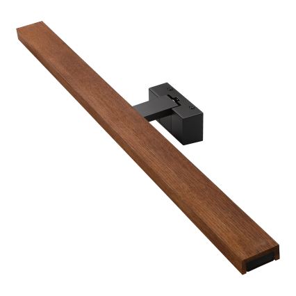 Brilagi - Illuminazione per specchio da bagno a LED 3 in 1 WOODY MIRROR LED/15W/230V 80 cm IP44 nero/rovere ciliegio