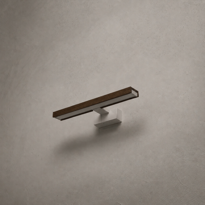 Brilagi - Illuminazione LED per specchio da bagno 3 in 1 WOODY MIRROR LED/8W/230V 40 cm IP44 bianco/rovere