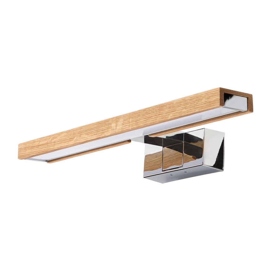Brilagi - Illuminazione LED per specchio da bagno 3 in 1 WOODY MIRROR LED/8W/230V 40 cm IP44 cromo lucido/rovere