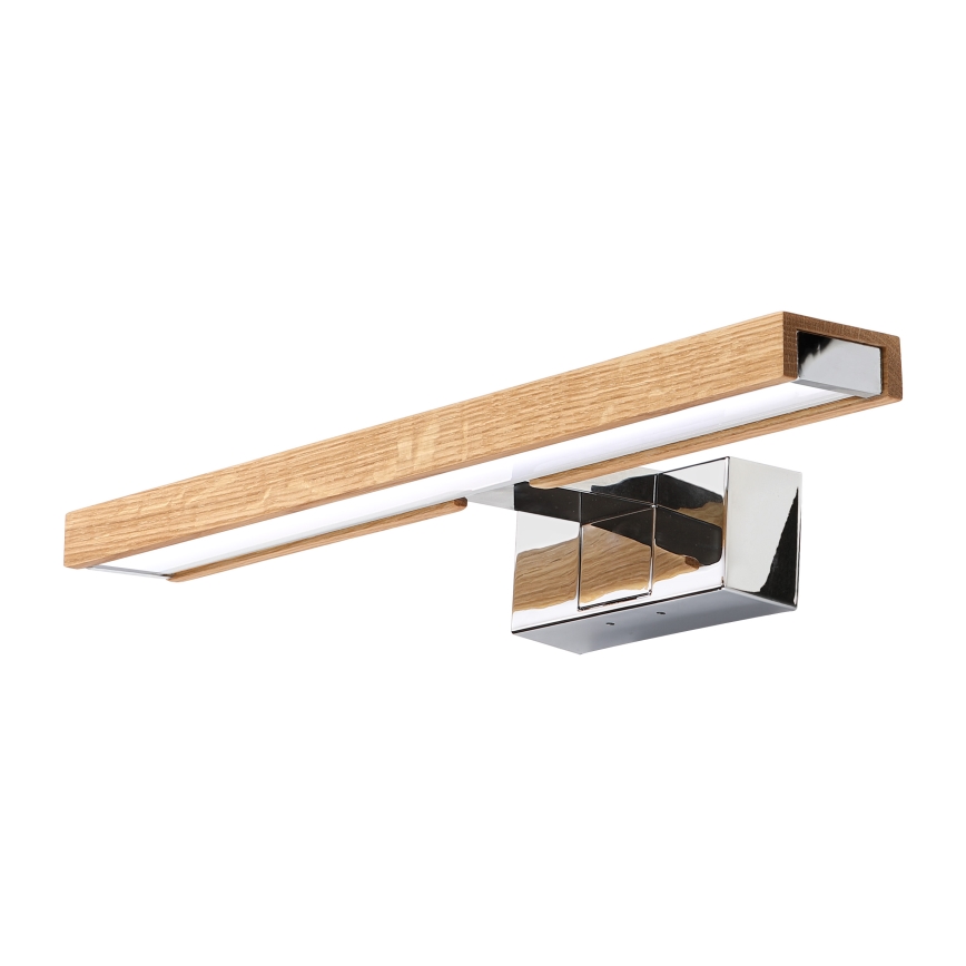 Brilagi - Illuminazione LED per specchio da bagno 3 in 1 WOODY MIRROR LED/8W/230V 40 cm IP44 cromo lucido/rovere