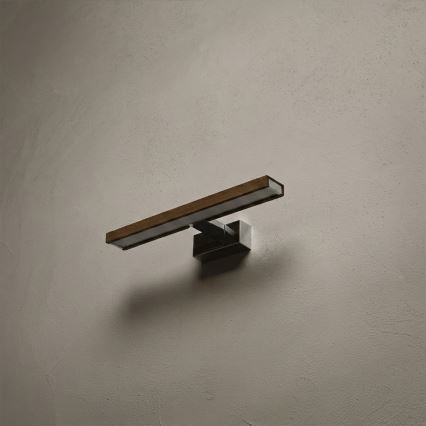 Brilagi - Illuminazione LED per specchio da bagno 3-in-1 WOODY MIRROR LED/8W/230V 40 cm IP44 cromo lucido/rovere noce