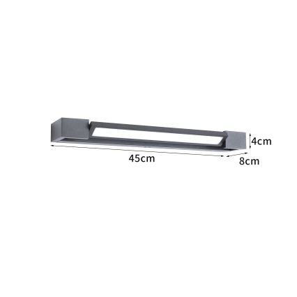 Brilagi - Illuminazione a LED per specchio da bagno AQUA LINE LED/12W/230V 45 cm IP44 antracite