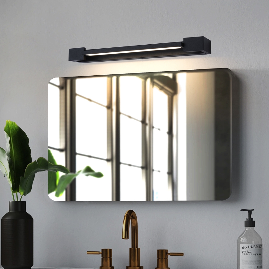 Brilagi - Illuminazione LED per specchio da bagno AQUA LINE LED/12W/230V 45 cm IP44 nero CRI 90