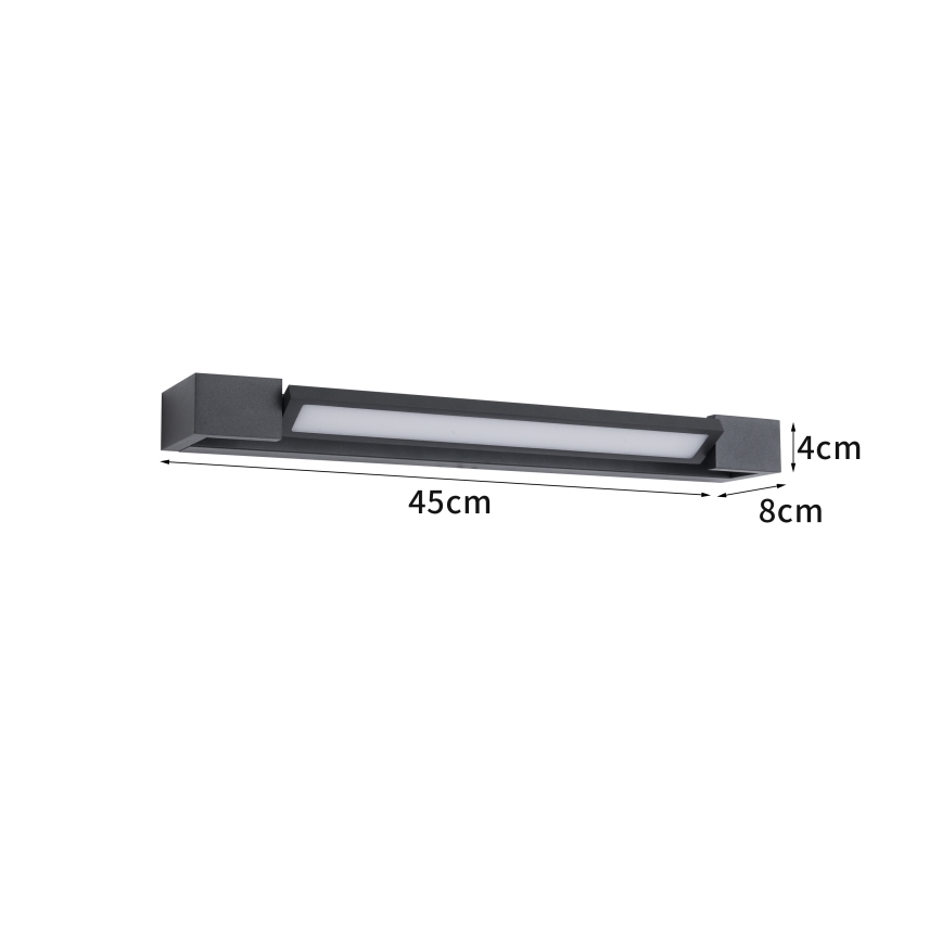 Brilagi - Illuminazione LED per specchio da bagno AQUA LINE LED/12W/230V 45 cm IP44 nero CRI 90