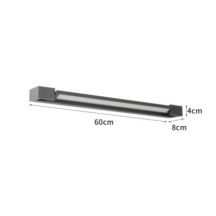 Brilagi - Illuminazione LED per specchio da bagno AQUA LINE LED/18W/230V 60 cm IP44 antracite