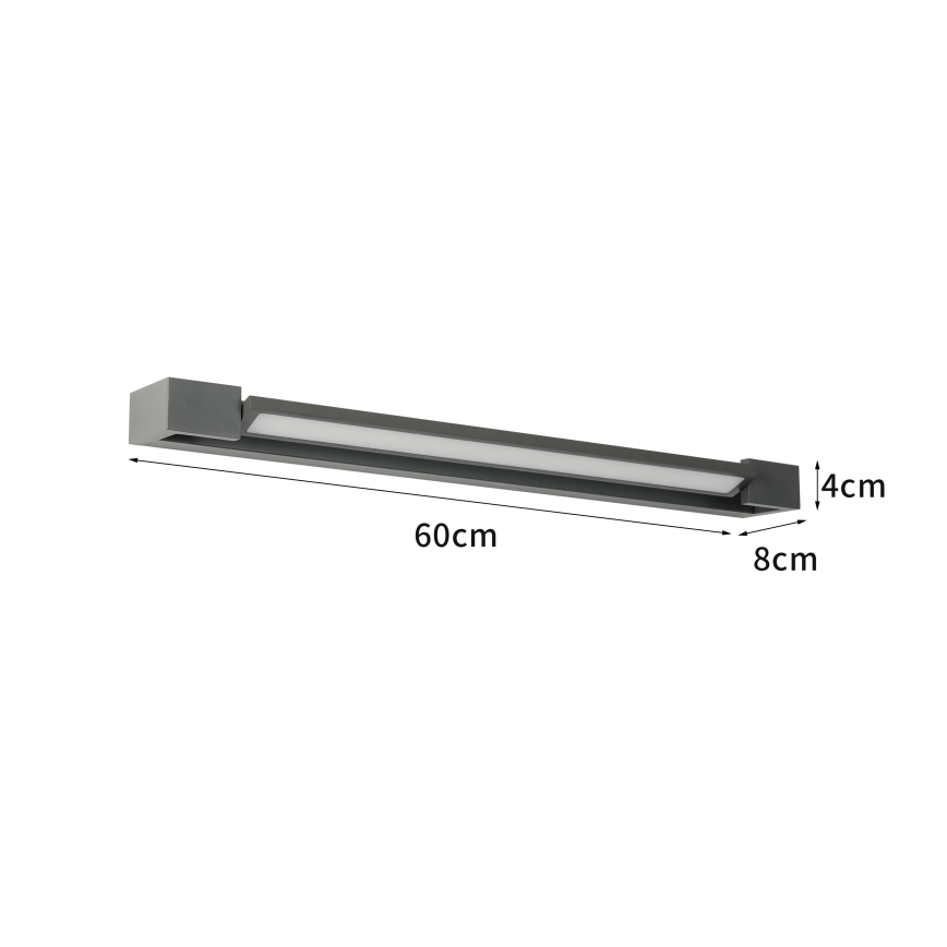 Brilagi - Illuminazione LED per specchio da bagno AQUA LINE LED/18W/230V 60 cm IP44 antracite