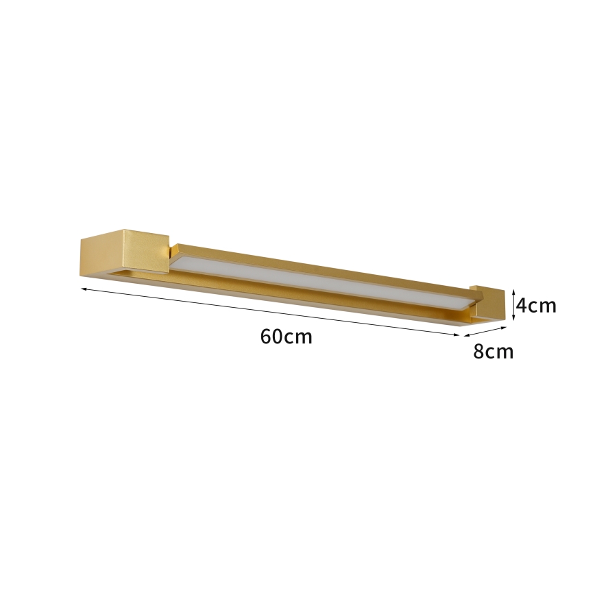 Brilagi - Illuminazione LED per specchio da bagno AQUA LINE LED/18W/230V 60 cm IP44 oro CRI 90