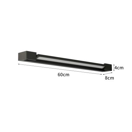 Brilagi - Illuminazione LED per specchio da bagno AQUA LINE LED/18W/230V 60 cm IP44 nero