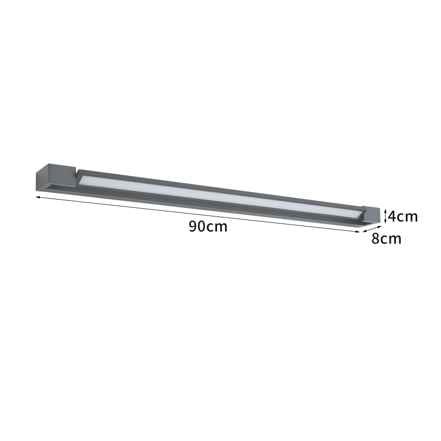 Brilagi - Illuminazione LED per specchio da bagno AQUA LINE LED/24W/230V 90 cm IP44 antracite