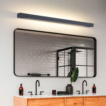 Brilagi - Illuminazione a LED per specchio da bagno AQUA LINE LED/24W/230V 90 cm IP44 nera CRI 90
