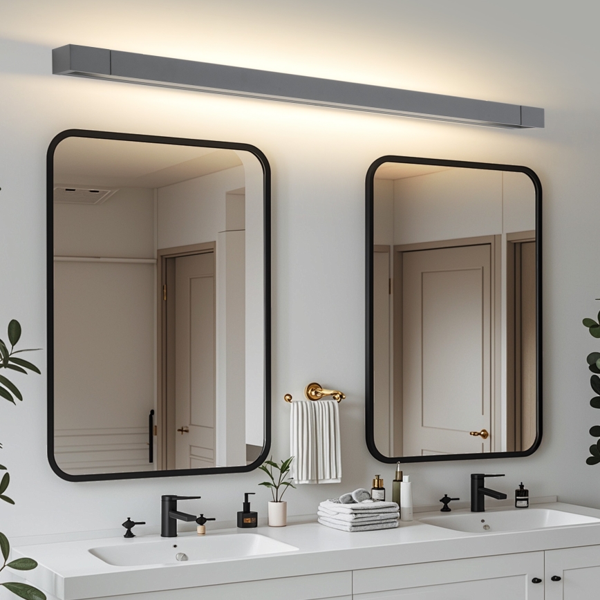 Brilagi - Illuminazione LED per specchio da bagno AQUA LINE LED/36W/230V 120 cm IP44 antracite CRI 90