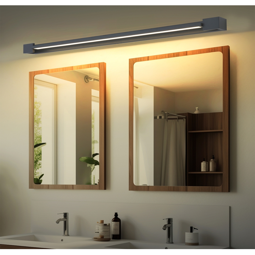 Brilagi - Illuminazione LED per specchio da bagno AQUA LINE LED/36W/230V 120 cm IP44 antracite CRI 90
