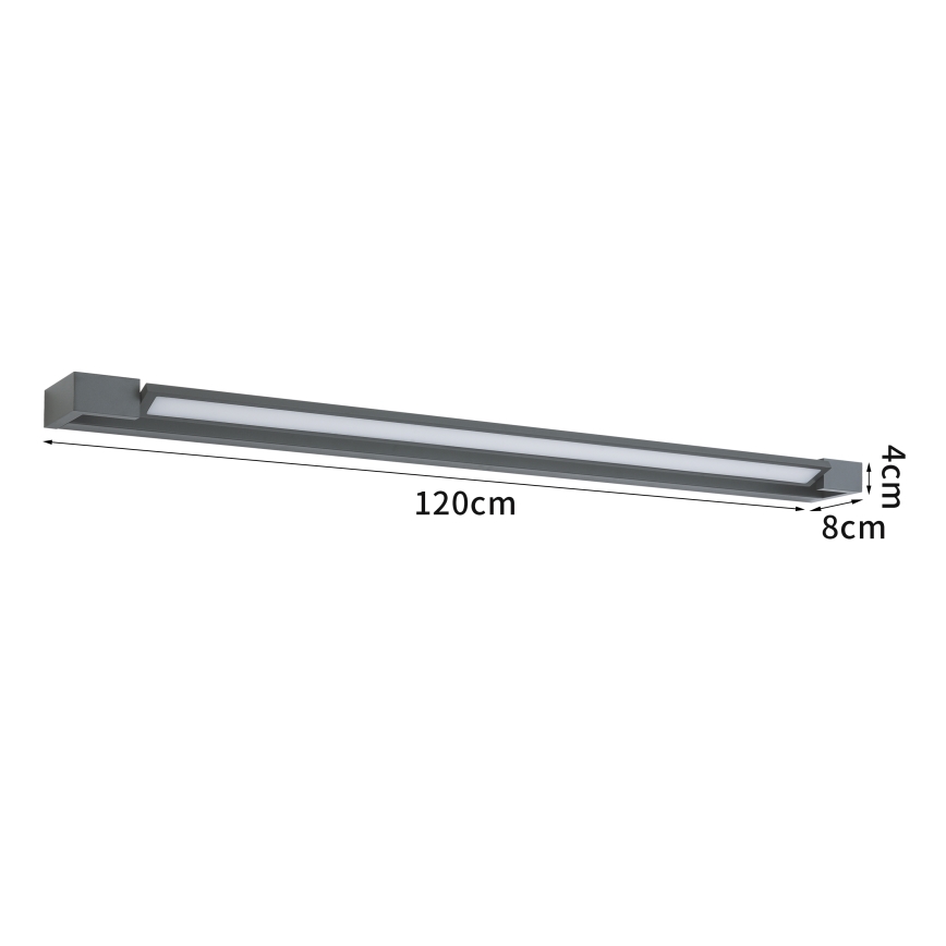 Brilagi - Illuminazione LED per specchio da bagno AQUA LINE LED/36W/230V 120 cm IP44 antracite CRI 90