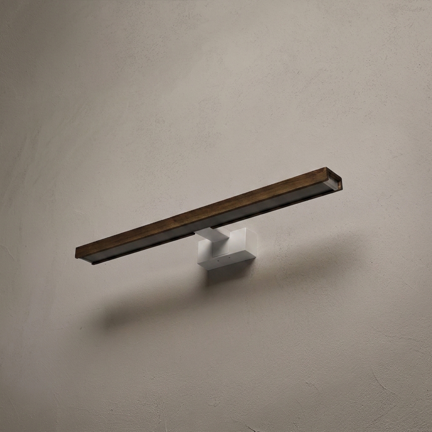 Brilagi - Illuminazione a LED per specchio da bagno WOODY MIRROR 3 in 1 LED/12W/230V 60 cm IP44 bianco/rovere/noce