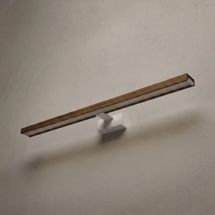 Brilagi - Illuminazione LED per specchio da bagno WOODY MIRROR 3 in 1 LED/15W/230V 80 cm IP44 bianco/rovere noce