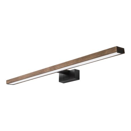 Brilagi - Illuminazione LED per specchio da bagno WOODY MIRROR 3 in 1 LED/15W/230V 80 cm IP44 nero/rovere noce
