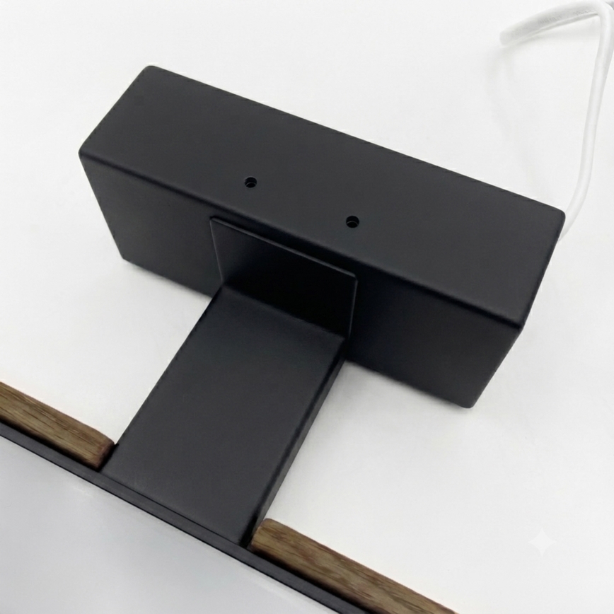 Brilagi - Illuminazione LED per specchio da bagno WOODY MIRROR 3 in 1 LED/15W/230V 80 cm IP44 nero/rovere noce