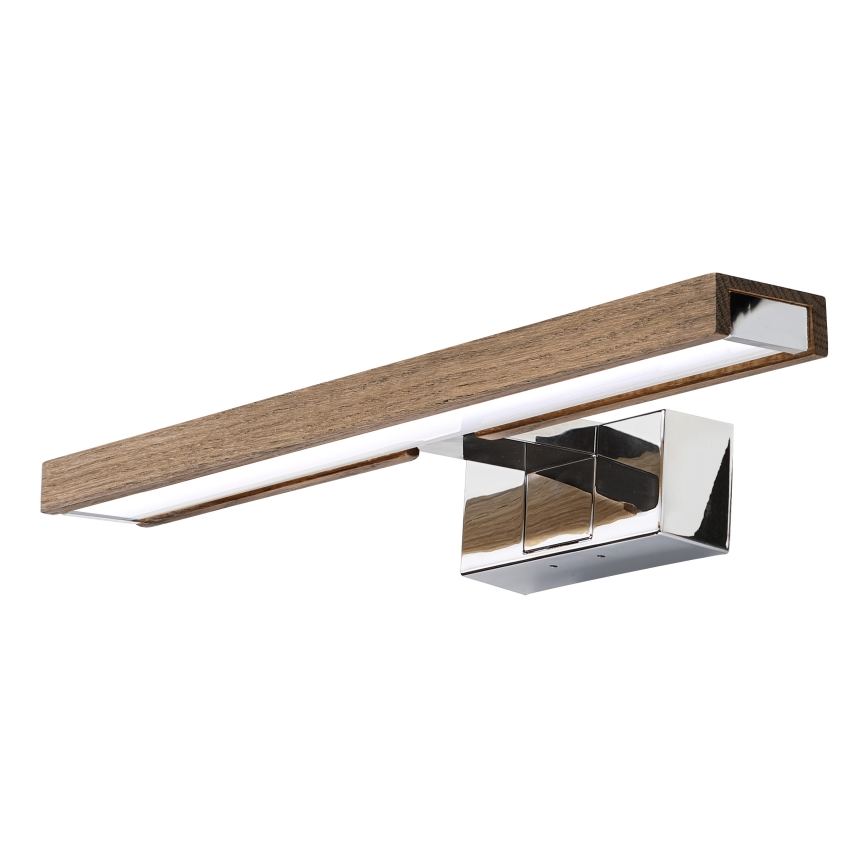 Brilagi - Illuminazione LED per specchio da bagno WOODY MIRROR 3 in 1 LED/8W/230V 40 cm IP44 cromo lucido/rovere/noce