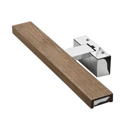 Brilagi - Illuminazione LED per specchio da bagno WOODY MIRROR 3 in 1 LED/8W/230V 40 cm IP44 cromo lucido/rovere/noce