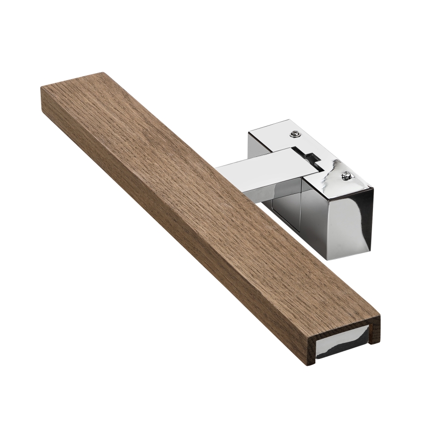 Brilagi - Illuminazione LED per specchio da bagno WOODY MIRROR 3 in 1 LED/8W/230V 40 cm IP44 cromo lucido/rovere/noce