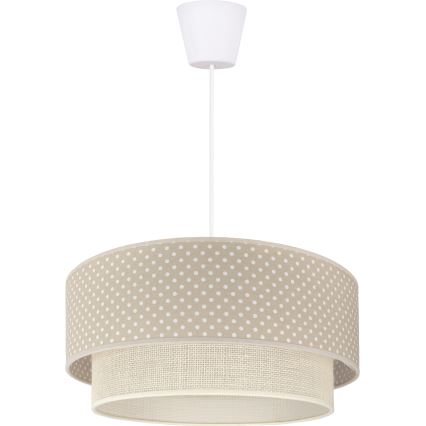 Brilagi - Lampadario LED sospeso su cavo BOHO BOBO 1xE27/60W/230V Ø 40 cm a pois beige/crema
