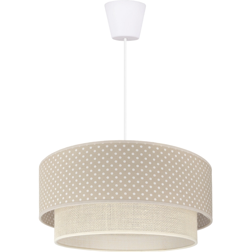 Brilagi - Lampadario LED sospeso su cavo BOHO BOBO 1xE27/60W/230V Ø 40 cm a pois beige/crema