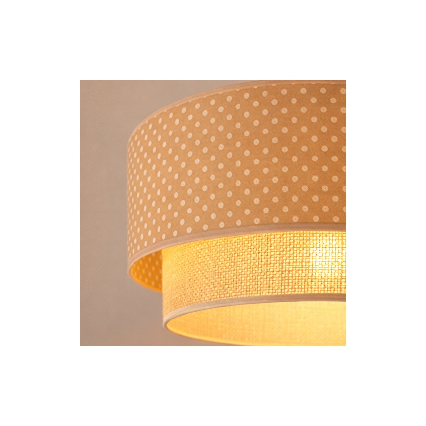 Brilagi - Lampadario LED sospeso su cavo BOHO BOBO 1xE27/60W/230V Ø 40 cm a pois beige/crema