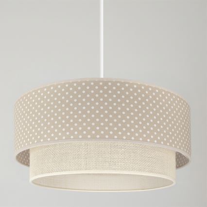 Brilagi - Lampadario LED sospeso su cavo BOHO BOBO 1xE27/60W/230V Ø 40 cm a pois beige/crema