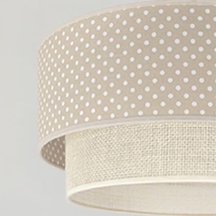 Brilagi - Lampadario LED sospeso su cavo BOHO BOBO 1xE27/60W/230V Ø 40 cm a pois beige/crema
