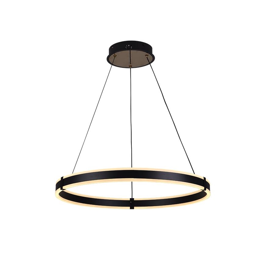 Brilagi - Lampadario dimmerabile a sospensione con cavo CIRCLE LED/85W/230V 3000-6500K Ø 60 cm nero/oro + telecomando