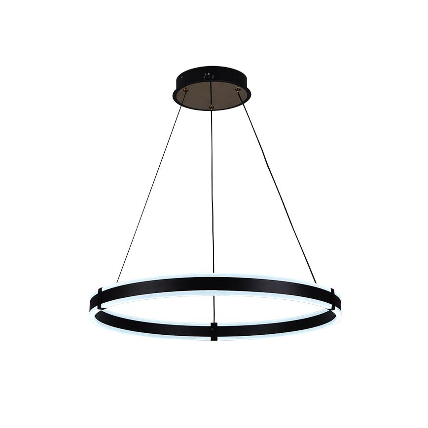 Brilagi - Lampadario dimmerabile a sospensione con cavo CIRCLE LED/85W/230V 3000-6500K Ø 60 cm nero/oro + telecomando