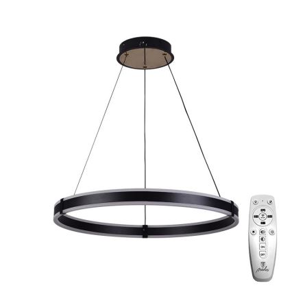 Brilagi - Lampadario dimmerabile a sospensione con cavo CIRCLE LED/85W/230V 3000-6500K Ø 60 cm nero/oro + telecomando