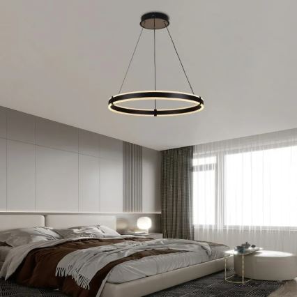 Brilagi - Lampada a sospensione LED dimmerabile su cavo CIRCLE LED/85W/230V 3000-6500K diam. 60 cm nero + telecomando