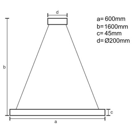 Brilagi - Lampadario dimmerabile a sospensione con cavo CIRCLE LED/85W/230V 3000-6500K Ø 60 cm nero/oro + telecomando