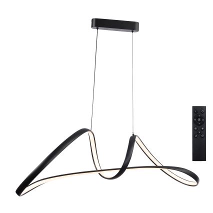 Brilagi - Lampadario LED dimmerabile a sospensione su cavo TWISTER LED/60W/230V 3000-6000K nero + telecomando