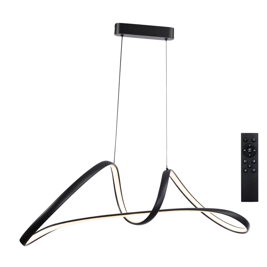 Brilagi - Lampadario LED dimmerabile a sospensione su cavo TWISTER LED/60W/230V 3000-6000K nero + telecomando