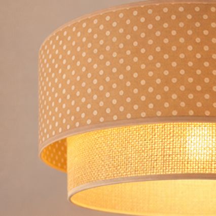 Brilagi - Lampadario LED su cavo BOHO BOBO 1xE27/10W/230V Ø 40 cm, motivo a pois beige/crema