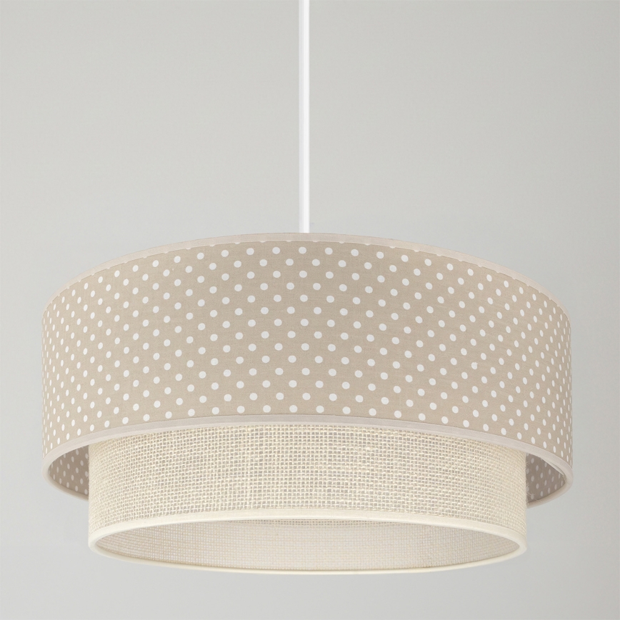 Brilagi - Lampadario LED su cavo BOHO BOBO 1xE27/10W/230V Ø 40 cm, motivo a pois beige/crema