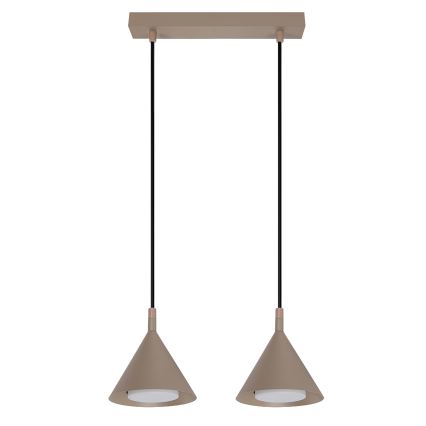 BRILAGI - LED Lampada a sospensione su cavo CONE DOUBLE 2xGX53/15W/230V beige