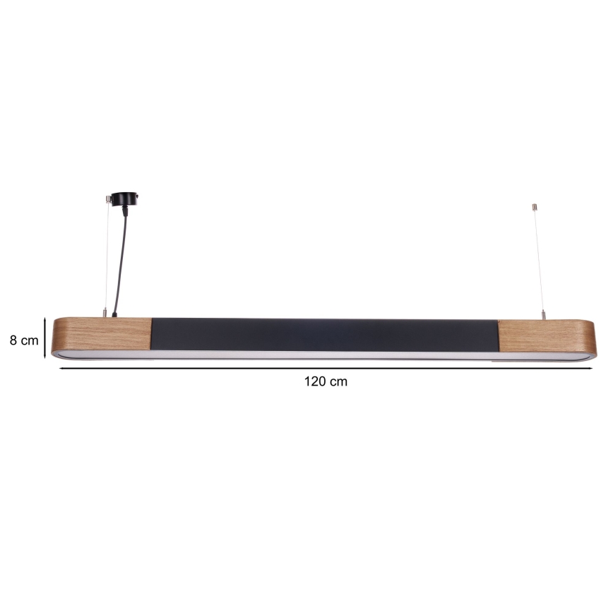 BRILAGI - LED Lampada a sospensione su cavo GARDALINE LED/100W/230V rovere/nero