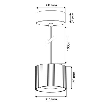 Brilagi - LED Lampada a sospensione su cavo STRIPY 1xGX53/15W/230V bianco