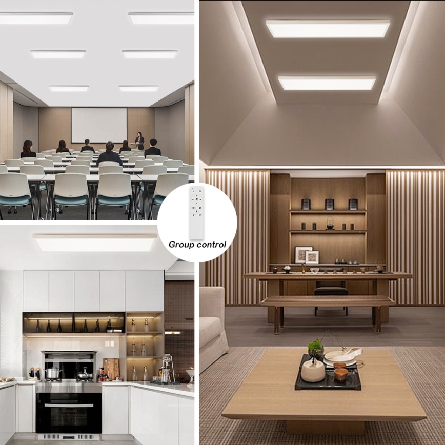 Brilagi - Plafoniera dimmerabile a LED per bagno FRAME SMART LED/50W/230V 120x30 cm 3000-6000K IP44 bianca + telecomando