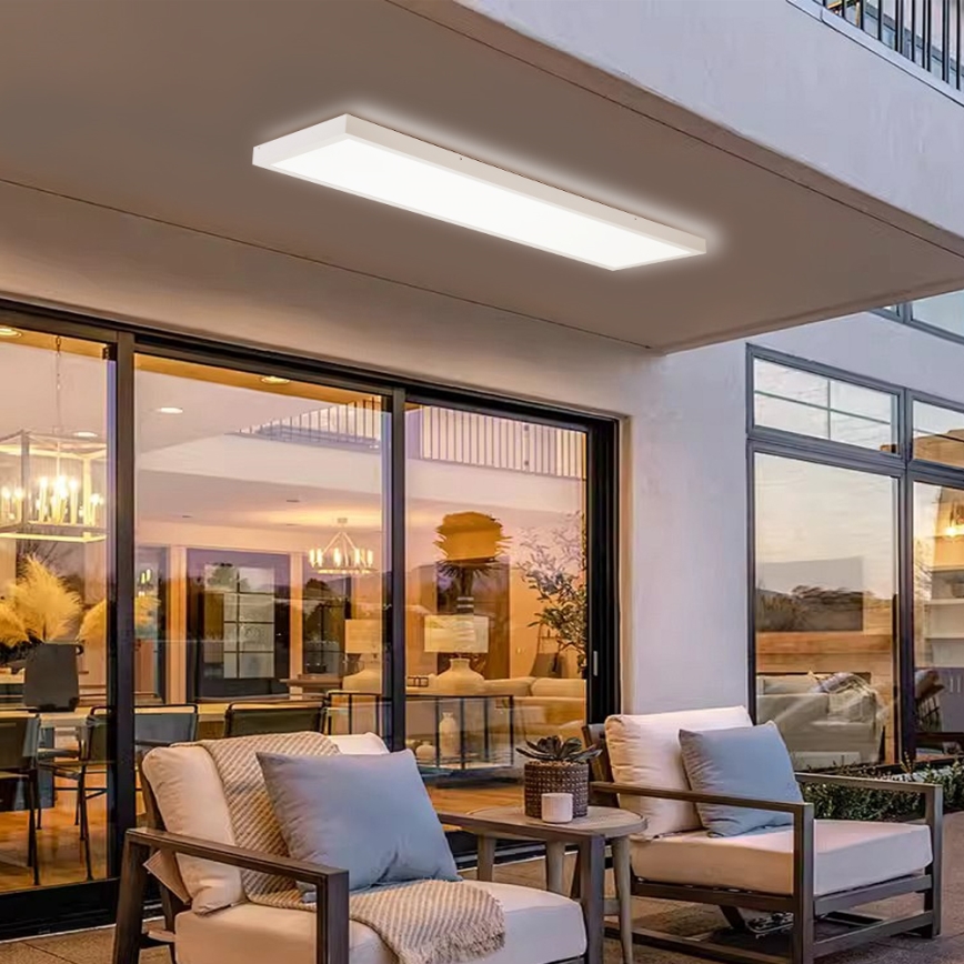 Brilagi - Plafoniera dimmerabile a LED per bagno FRAME SMART LED/50W/230V 120x30 cm 3000-6000K IP44 bianca + telecomando