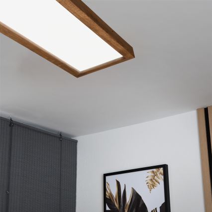 Brilagi - Plafoniera a LED per bagno WOODY FRAME LED/50W/230V 120x30 cm IP44, finitura rovere ciliegio