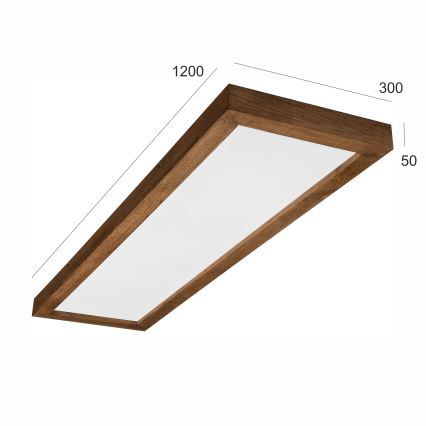 Brilagi - Plafoniera a LED per bagno WOODY FRAME LED/50W/230V 120x30 cm IP44, finitura rovere ciliegio