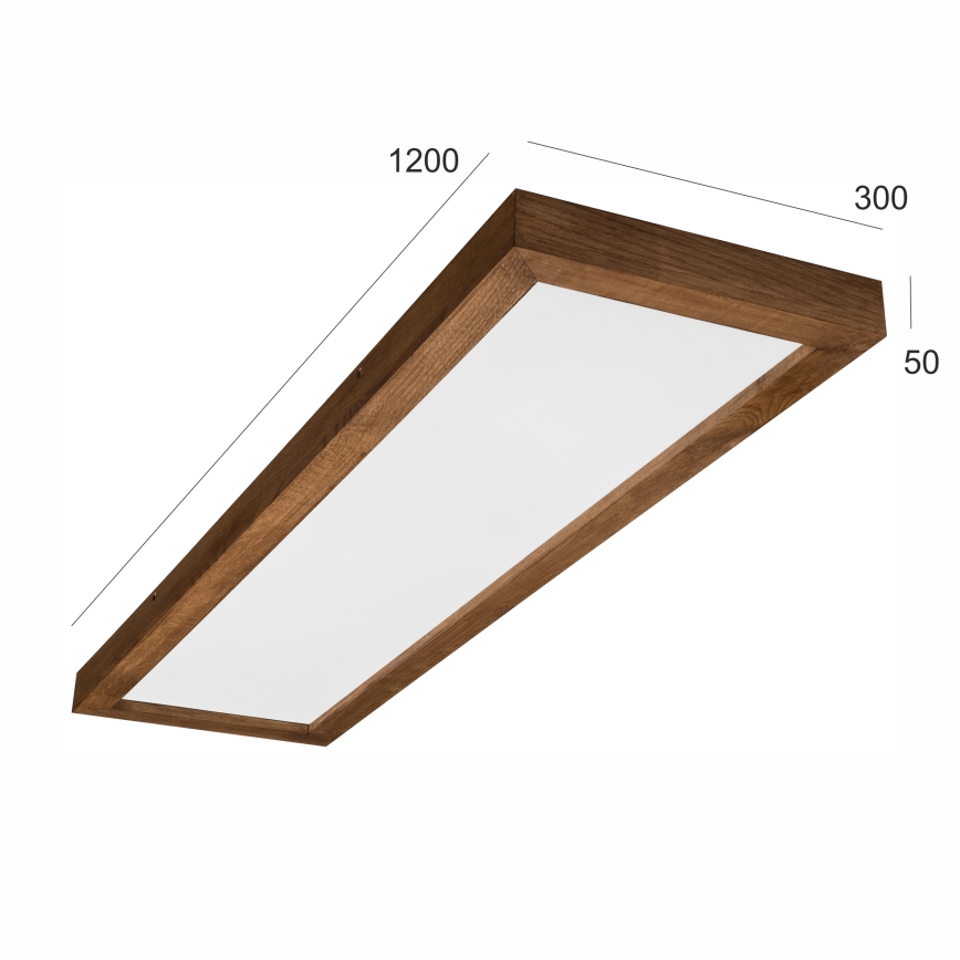 Brilagi - Plafoniera a LED per bagno WOODY FRAME LED/50W/230V 120x30 cm IP44, finitura rovere ciliegio